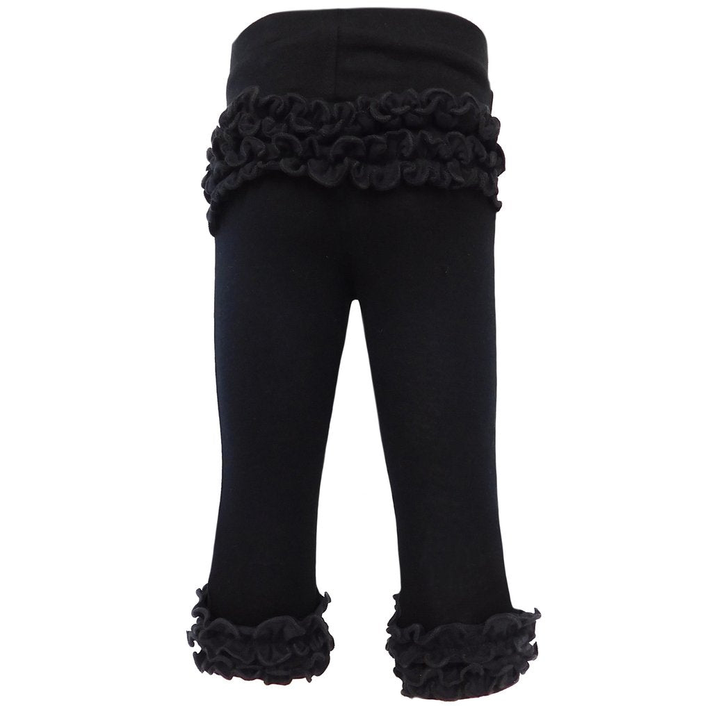 Black Ruffle Leggings