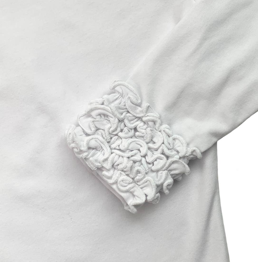 Ruffle Layering T-Shirt - White