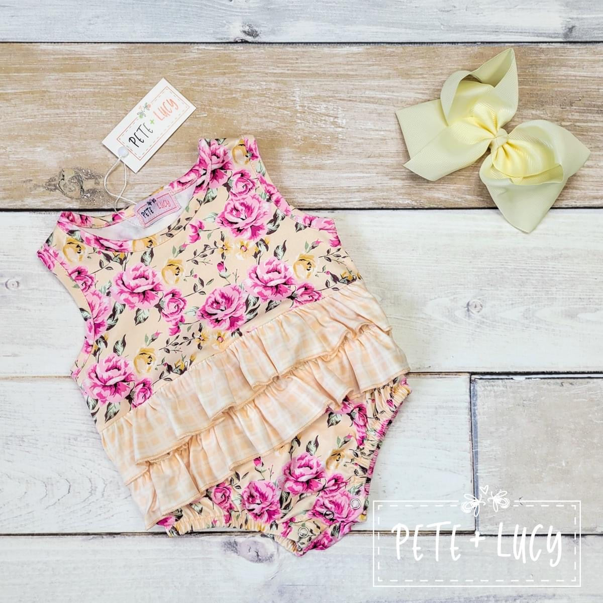 Summertime Roses Infant Romper