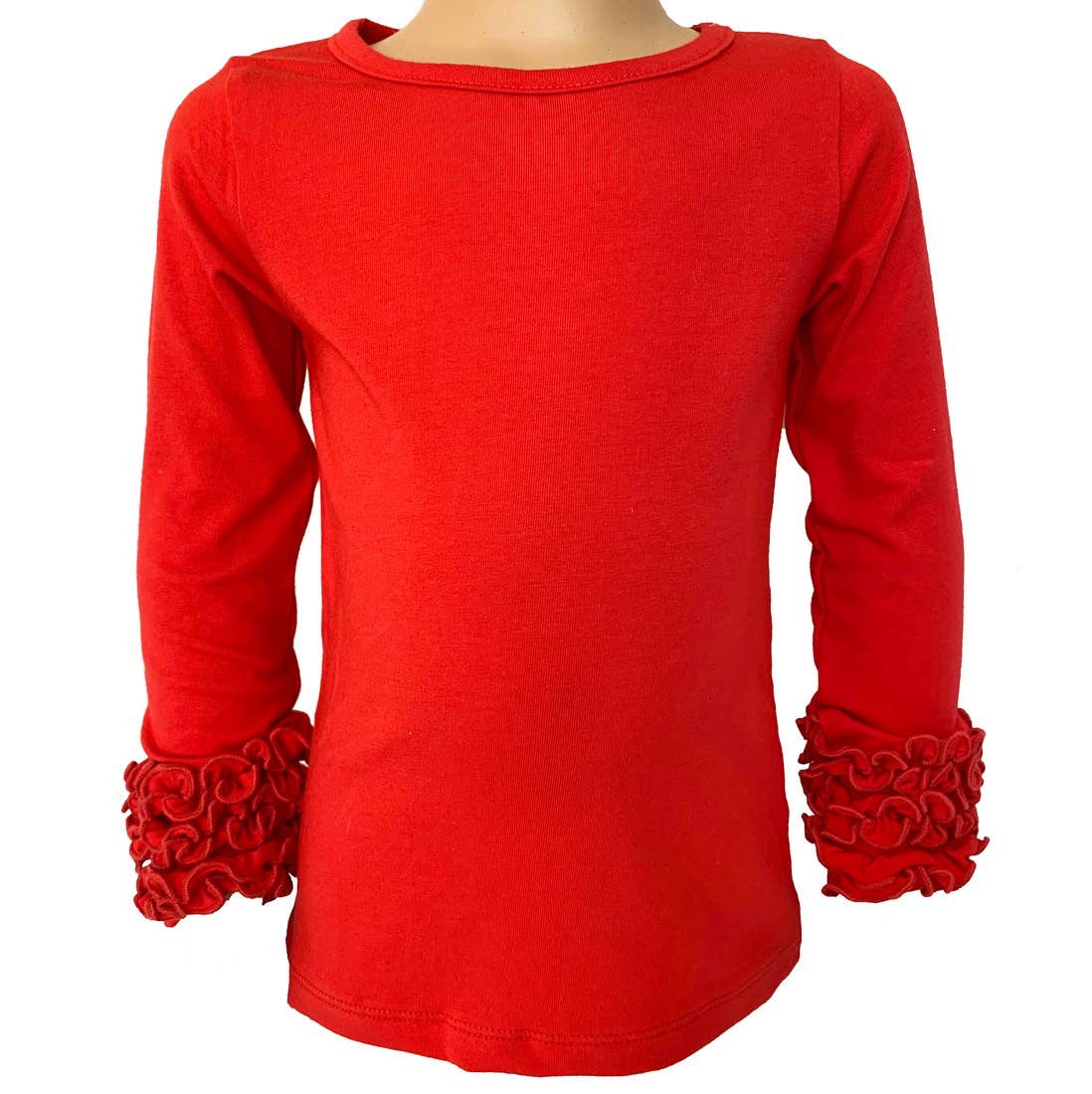 Ruffle Layering T-Shirt - Red