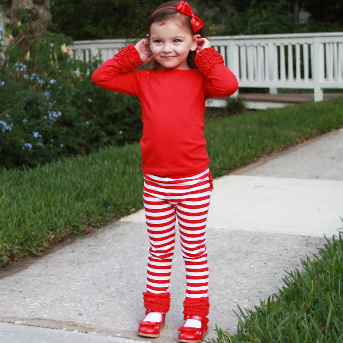 Ruffle Layering T-Shirt - Red