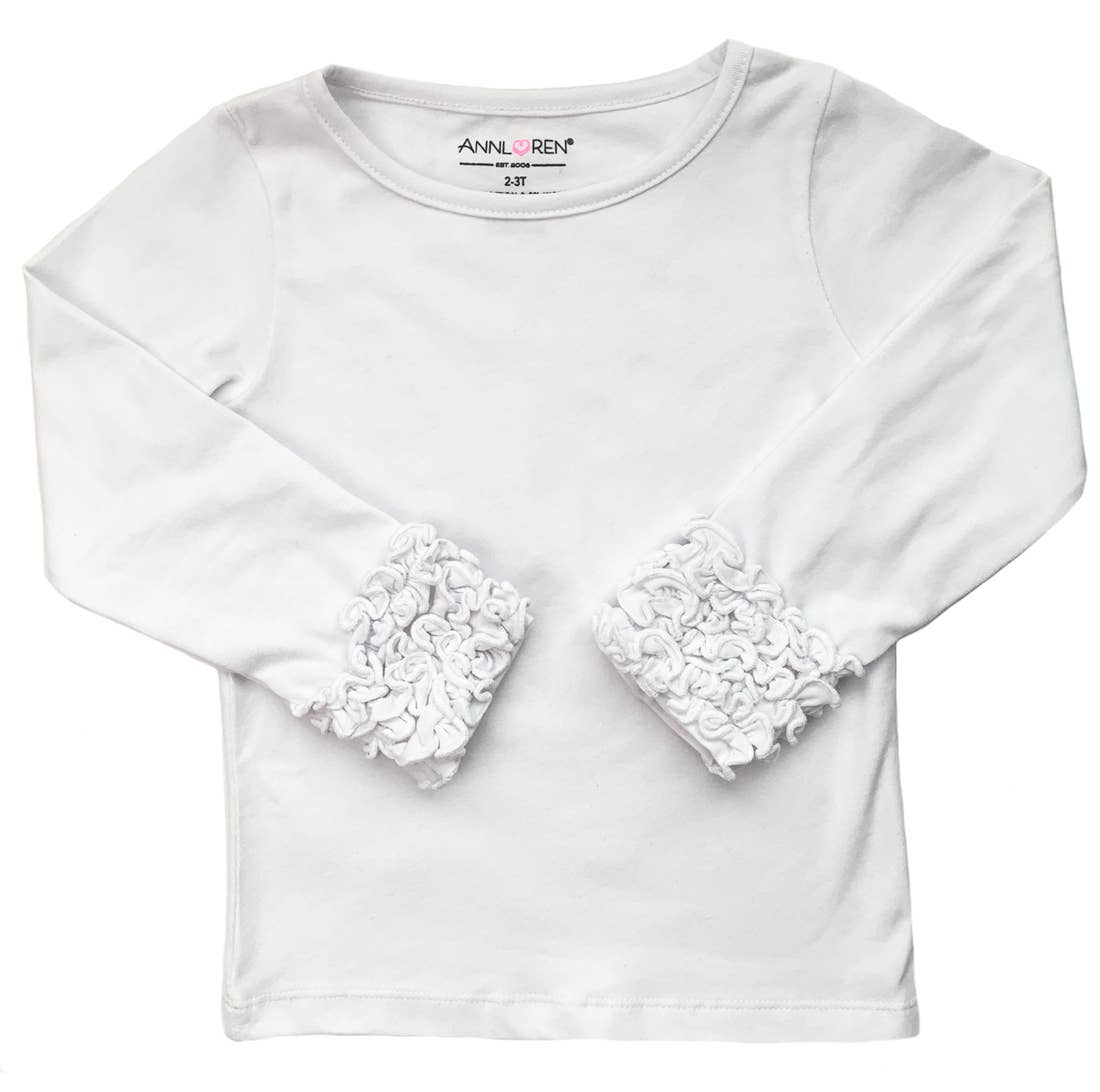 Ruffle Layering T-Shirt - White