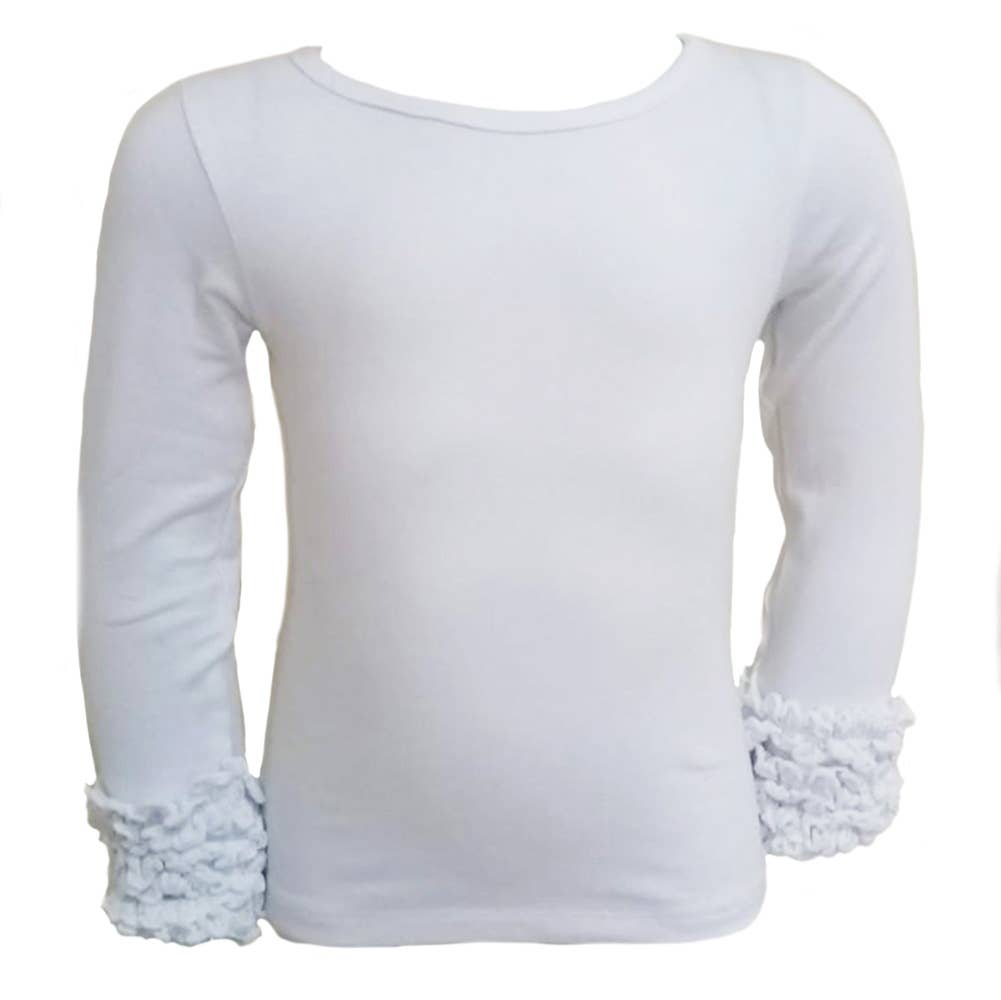 Ruffle Layering T-Shirt - White