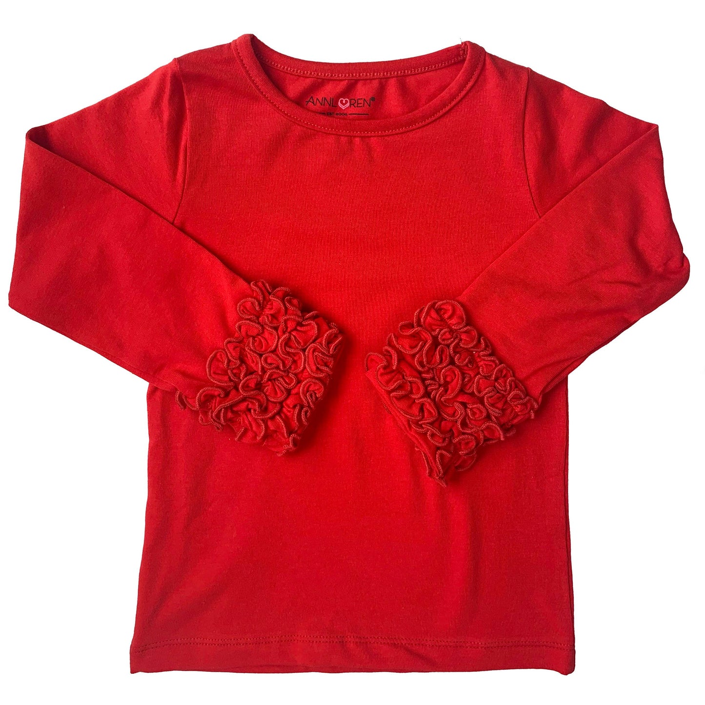 Ruffle Layering T-Shirt - Red