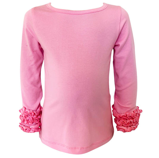 Ruffle Layering T-Shirt - Pink