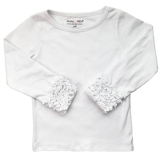 Ruffle Layering T-Shirt - White